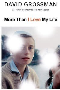 Book cover for More Than I Love My Life, a photo of a woman scattered with bright white spots