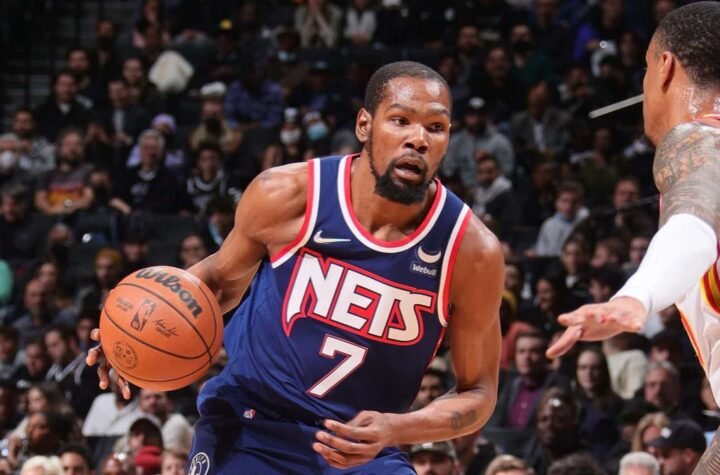 NBA 2021 2022 Kevin Durant lead Nets vs Hawks