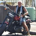 O noivo de Married At First Sight, Richard Sauerman, exibiu a mais recente adição à sua considerável coleção de lenços na quinta-feira, quando foi flagrado passeando de moto por Sydney